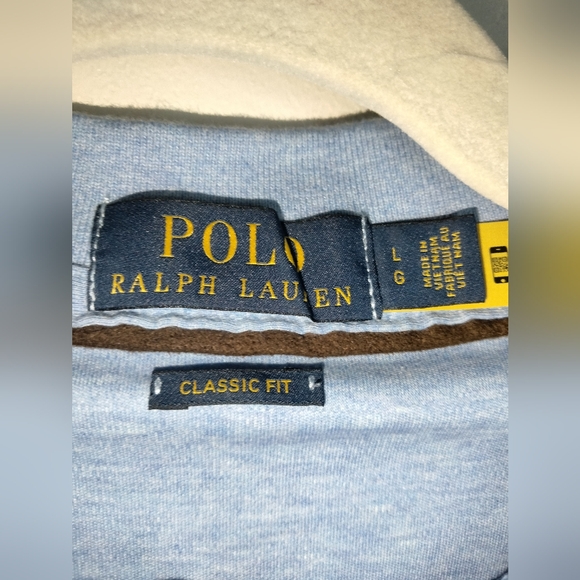 Polo Ralph Lauren (Size L) Men's Blue Button Slim Fit Soft Cotton LS Polo Shirt - Picture 2 of 15
